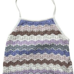 American Eagle Outfitters Purple and Brown Striped Camisole